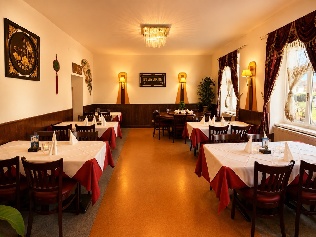 Restaurant ASIA – Speisesaal mit gedeckten Tischen