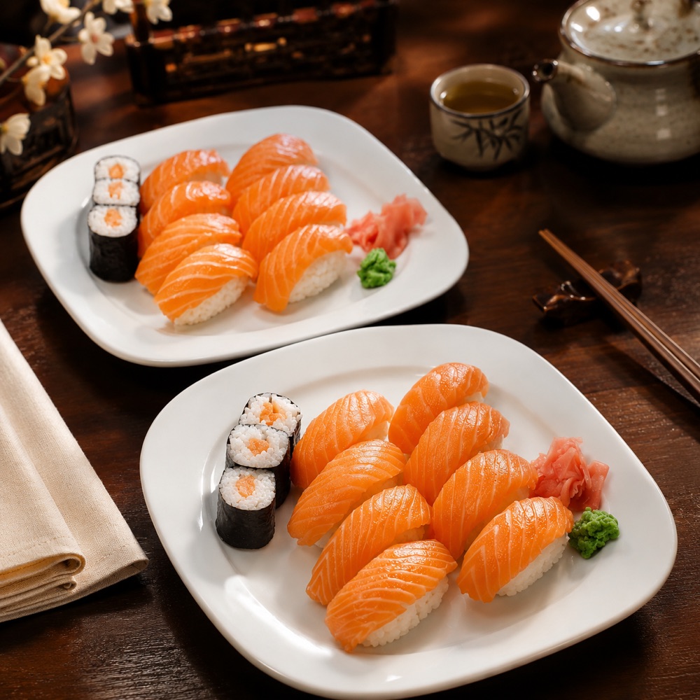 Sushi mit Lachs